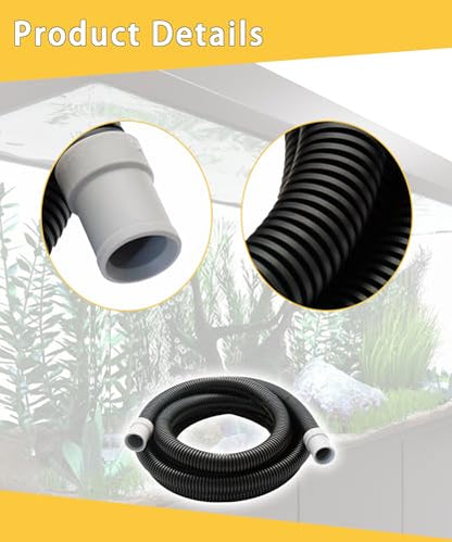 2Pcs A20015 Ribbed Hosing Replacement | Fits for Fluval 306/307/406/407/305/405 Canister Filter Aquarium Hosing