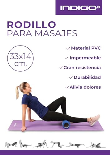 DRUNA Foam Roller for Muscle Massage, Pilates & Yoga 13"x5.5" Medium Firm PVC Foam Roller for Deep Tissue Massage, Recovery & Flexibility (Purple) - color: Purple