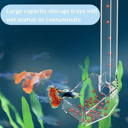 Aquatic Fish Feeding Disk - Glass Shrimp Feeder Tube Set, Clear Suction Cup Feeder Tray, Tank Feeding Station | Aquarium Care Tool for Pets | Easy Feed Solution for Shrimp Fish Snails - size: 17CM feeding tube + cleaning brush + feed spoon