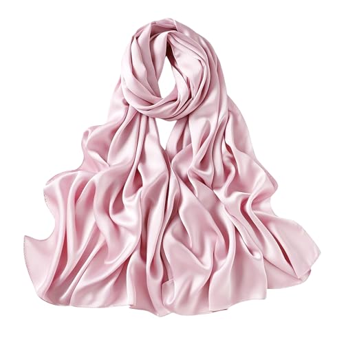 Lina & Lily Luxury Satin Hijab Head Scarf Shawl Wrap for Muslim Women Extra Long - color: Baby Pink