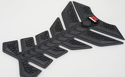 3D Black Rubber Side Tank Pad Protector, Anti Slip sticker, Tank Side Traction Pad, Gas Cap, Fuel Cap Decal,Tank Protector for GSXR 600 750 (2006 2007)
