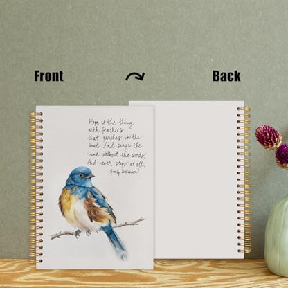 Likjad Inspirational Bird Spiral Notebook Journal 5.5x8.3, Motivational Journals for Writing, Inspirational Gifts for Women, Birds Lover Gift Hardcover Notebooks for Note Taking - color: Birds Lover