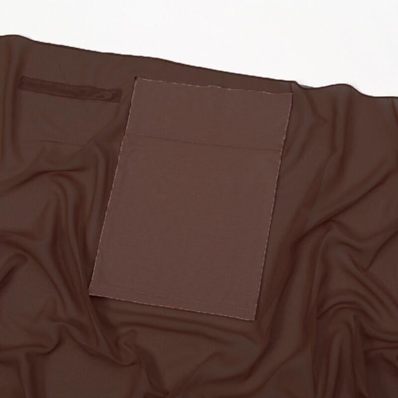 Instant Chiffon Hijab Set 3-in-1 Scarf with Built-in Magnets and Undercaps Head Wraps with Model Cap - color: Coffee