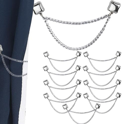 Hijab Magnets with Chain - 10X Hijab Magnets Pins for Women | Multifunctional Powerful Magnetic Buttons for Scarves, Bags, Headscarves