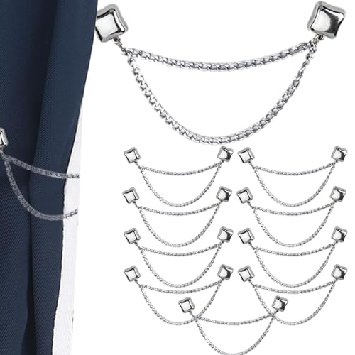 Hijab Magnets with Chain - 10X Hijab Magnets Pins for Women | Multifunctional Powerful Magnetic Buttons for Scarves, Bags, Headscarves