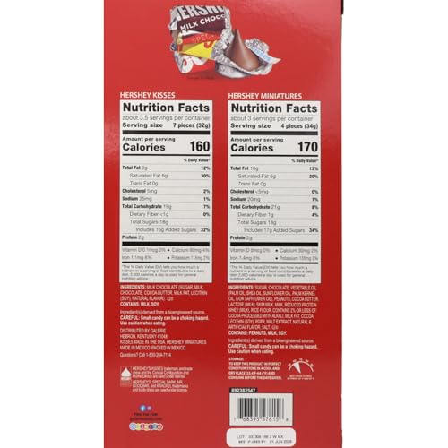 Hershey's Holiday Countdown, Christmas Chocolate Advent Calendar, 7.44 OZ | Miniature Candy Bars, Festive Activity, Individually Wrapped, Box, White Elephant Gift