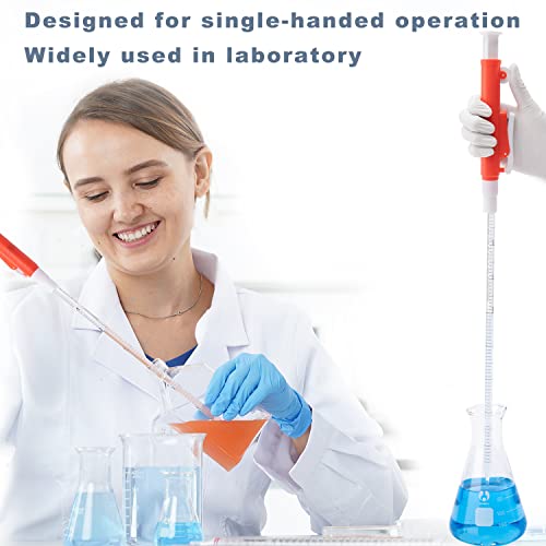 ONiLAB Pipette Pumps,Scientific Pipette Pump 25ml, Red, for Disposable Plastic and Glass Pipettes… | Durable Construction, Smooth Volume Control, Plastic And Glass Pipette Compatibility, Laboratory Applications - style: 25ml