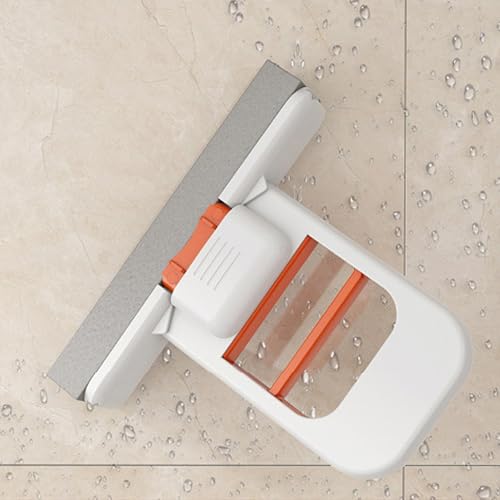 Mini Sponge Mop，Portable Mini Cleaning Mop, Self Squeezing Mini Sponge Mop, Wet and Dry Use Cleaning System for Bathroom, Kitchen, Desktop, Glass, Living Room, Car (2 Sponge Head + 1 Squeeze Handle)