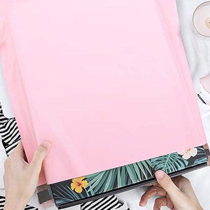 Metronic Poly Mailers 14.5x19 100 Pack, Large Self Seal Shipping Bags | Thick Strong Adhesive Waterproof Tear-resistant Mailing Envelopes, Packaging Bags for Clothing, Small Business, Light Pink - size: 14.5x19 100PC