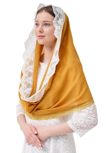 Leimandy Infinity Chapel Veil Hijab Scarf Head Wrap for Muslim V96 - color: Golden