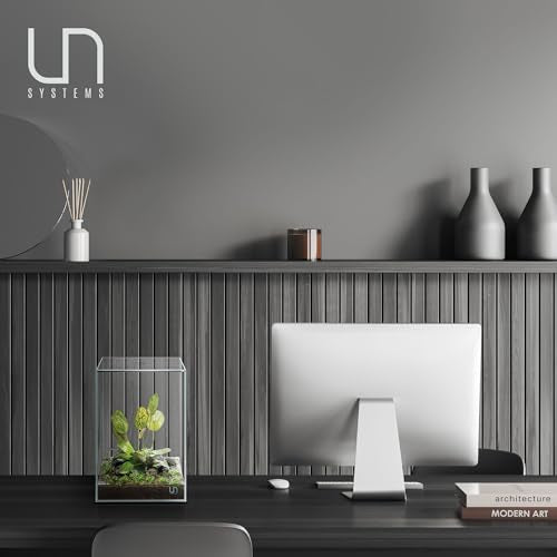 Ultum Nature Systems Prism Rimless Aquarium - Low Iron Glass, Cube With Mitered Lid, Tall Fish Tank, Multi-Purpose Vertical Nano Tank for Home & Office - UNS Prism, 20TM - size: 7.87 x 7.87 x 11.81 inches