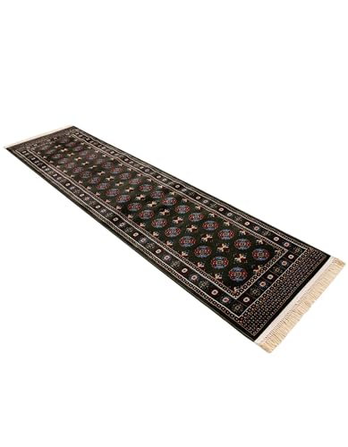 Rugs.com - Bokhara Collection Rug – 10 Ft Runner Dark Green Stain-Resistant Runner Rug, Perfect for Hallways, Entryways, and Kitchens - color: Dark Green, size: 2'7" x 10' (Runner)