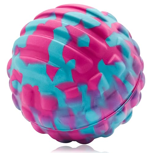 Deep Tissue Massage Ball for Exercise & Recovery - SGS Certification - Targets Back, Shoulder, Legs&Feet - Relieves Muscle Knots, Joint Pain&Tightness, Pressure Point Therapy- Myofascial Release Ball - color: Blue&pink, size: 1-Pack | 2.8-inch
