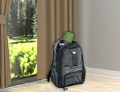 EPAuto 2팩 극세사 퀵 드라이 여행용 타월 세트, 그린 | 경량, 뛰어난 흡수성, 컴팩트, 152.4cm x 76.2cm(60x30인치) 및 61x38.1cm(24x15인치), 체육관/캠핑/해변/요가/배낭여행용 - color: 초록색.