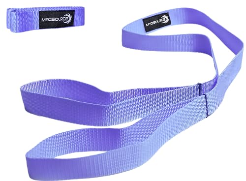 Myosource Kinetic Bands Cheerleading Flexibility Stunt Strap - Improve Stretching and Stunts for Cheer Dance Gymnastics & Physical Therapy – Stocking Stuffers Present for Kids Girls Adults - 12 Colors - color: Lavender