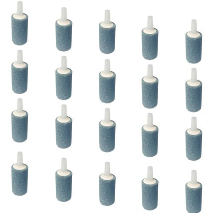 20 Pack Aquarium Air Stones - Air Pump Accessories of 1 Inch Cylinder Fish Tank Air Stone Aerator Bubble Diffuser for Nano Air Pumps Fish Tanks and Small Buckets - size: 1" 20 PCS