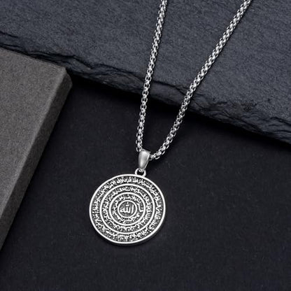 PELOVNY Allah Necklace for Men Women 925 Sterling Silver Islam Allah Pendant Chain Islamic Muslim Religious Jewelry Gifts - color: Allah-02