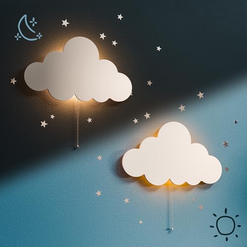 Cloud Lights - Floating Cloud Wall Lamps | Baby Nursery Cloud Night Lights - color: 2pcs Cloud