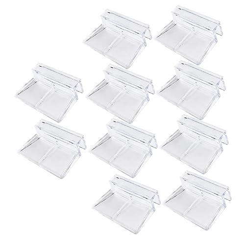 BESPORTBLE 10pcs Acrylic Support Brackets for Fish Tanks Easy Install Clips for Glass Lightweight and Stable Aquarium Cover Frame