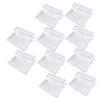 BESPORTBLE 10pcs Acrylic Support Brackets for Fish Tanks Easy Install Clips for Glass Lightweight and Stable Aquarium Cover Frame