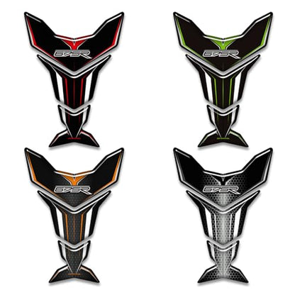 Motorcycle 3D Tank Pad Compatible with Triumph Street Triple Daytona 675 765R RS Stickers Gas Kit Knee Fish Bone Tank Pad Decals Fit for 675 765 R RS Stickers Decals Tank Protection Waterproof (A-17) - color: A-17