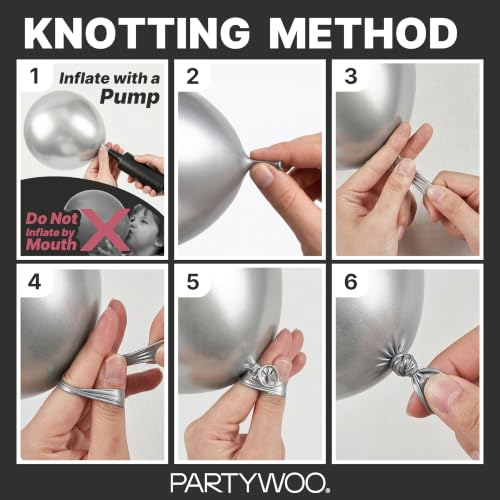 PartyWoo White Balloons 128pcs Matte White Latex Balloons Different Sizes - color: White-y13