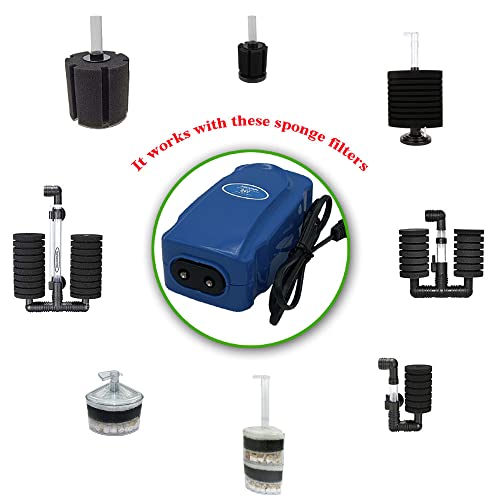 Bio Sponge Filter Air Pump Driven Up to 20 Gallon Each, Breeding Fry Betta Shrimp Fish Tank Aquarium (Small 4-Pack) - size: Small 4-pack
