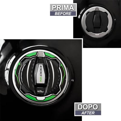 Resin Bike Motorbike 3D Stickers Compatible with Kawasaki Ninja 1000 SX 2021-2025. Bike Tank Cap Protection from Impact and Scratches. Sticker 3D Resin Gadget Moto