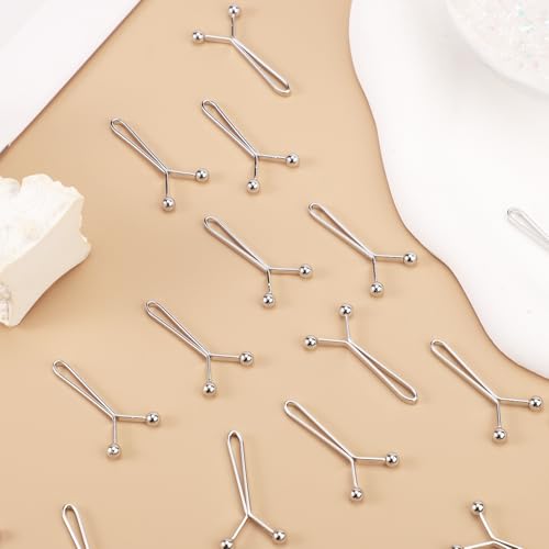 24pcs Hijab Pins for Women, Fashion Exquisite Shawl Scarf Clip Muslim Hijab Clips Safety Brooch Pin Buttons for Women Headscarf Wedding Dress Sweater Jewelry Accessories (Silver)
