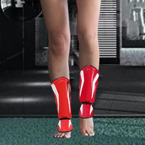 Muay Thai Kickboxing Shin Guards, Leg Guards Shin Instep Pads Shin Protection for Kickboxing, Sanda, Sports, Arts