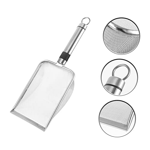 POPETPOP 3pcs Stainless Steel Reptile Sand Scoop Mesh Substrate Cleaner for Terrariums Efficient Sifting Tool for Reptile Litter for Removal and Maintenance