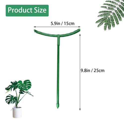 Belit 12 Pack Plant Support Stake, Half Round Plant Support Ring Plastic Plant Cage, Flower Pot Climbing Trellis for Clivia, Roses, Hydrangea, Indoor Plants, 5.5" Wide x 9.8" High - size: 5.5"x9.8"-12 Pack