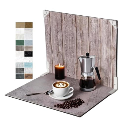 Food Photography Backdrop Kit, 16.5 x 11.7 in, 10 Double-Sided Backdrops - color: textured color