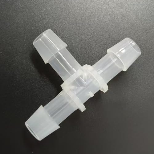 3 Way Tee Connector Equal Barbed T-Fitting 3 Way Hose Barb Adapter for Laboratory Biochemical Analytical Instruments Food Machinery Aquarium Equipment 100pc/pk (12.7mm 1/2'' Cir) - size: 12.7mm 1/2'' Cir