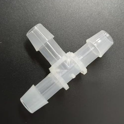 3 Way Tee Connector Equal Barbed T-Fitting 3 Way Hose Barb Adapter for Laboratory Biochemical Analytical Instruments Food Machinery Aquarium Equipment 100pc/pk (12.7mm 1/2'' Cir) - size: 12.7mm 1/2'' Cir