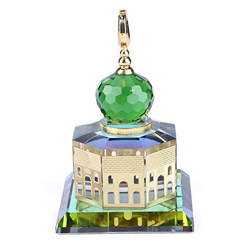 Muslim Crystal Gilded Al-Aqsa Mosque Miniature Model Crystal Mosque Model Islamic Table Decor Islamic Architecture Handicraft Souvenir Desktop Decor Islamic Building Gift