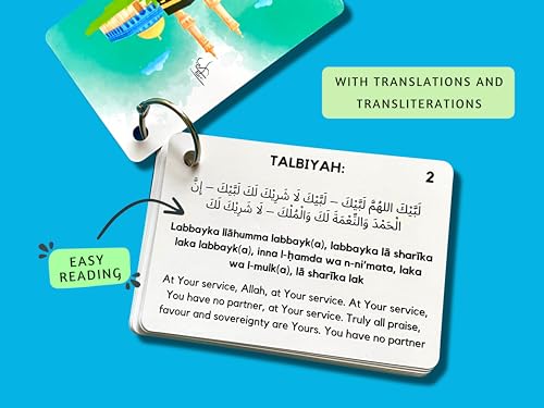 Umrah Dua Cards, Step by Step Guide Umrah Duas, Umrah Gift, Umrah Prayers and Supplications, Umrah Flash Cards