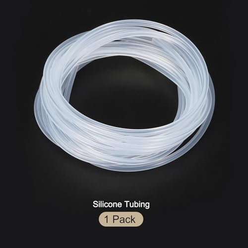 1m(3.3ft) 0.8mm(0.03") ID x 2mm(0.08") OD Silicone Tubing Clear Industrial Plastic Tubing Pure Silicone Hoses for Pump Siphoning Draining Irrigation Brewing - color: Clear, size: 0.03" x 0.08"