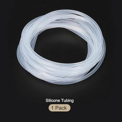 1m(3.3ft) 0.8mm(0.03") ID x 2mm(0.08") OD Silicone Tubing Clear Industrial Plastic Tubing Pure Silicone Hoses for Pump Siphoning Draining Irrigation Brewing - color: Clear, size: 0.03" x 0.08"