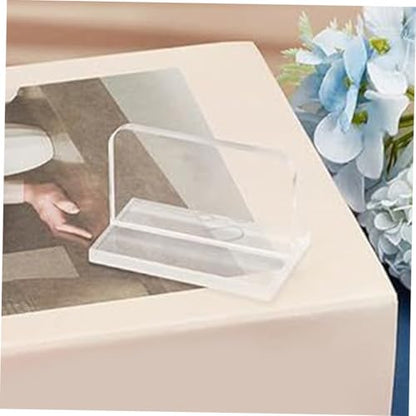Cabilock 6pcs Acrylic Aquarium Lid Handles Transparent Fish Tank Cover Replacement Knobs with Stickers Easy Install for Tanks and Damage-Resistant Design