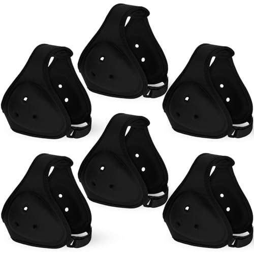 Jerify 6 Pcs Wrestling Headgear for Kids Youth Soft Grappling Headgear Wrestling Adjustable Wrestling Ear Guard Protective, Black