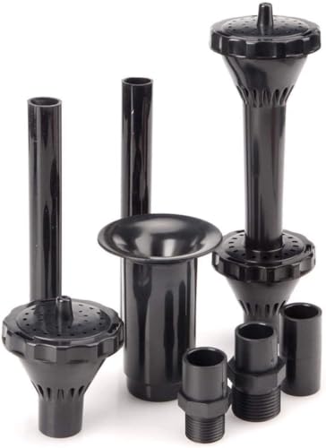 RUIAN Fountain Pond Nozzles, Solar Fountain Water Feature Pond Pump Accessories Fountain Nozzles Replacement Parts Set for Garden/Fish Tank (2 Layers) - color: BlackA