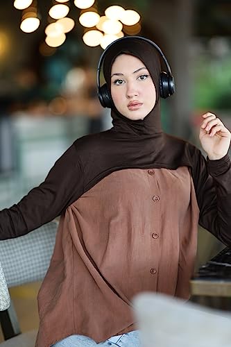 para life Hijab-Dickey-BoleroArm Sleeve With Hijab-Hijab&Armsleeve|Shrugs For Women-Arm Sleeve|Arm Sleeves For Women - color: Brown