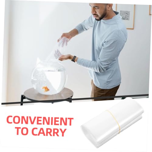 PRETYZOOM 50Pcs Leak Ornamental Fish Packing Bags Heavy Duty Fish Transport Bags for Safe Shipping Stable Material for Live Fish Shrimp Storage