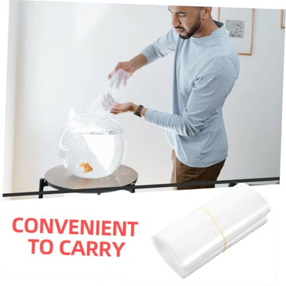 PRETYZOOM 50Pcs Leak Ornamental Fish Packing Bags Heavy Duty Fish Transport Bags for Safe Shipping Stable Material for Live Fish Shrimp Storage