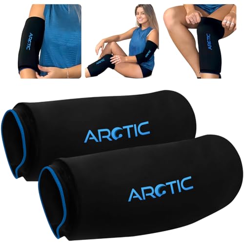 2 Pack - Premium Cold Therapy Compression Ice Sleeve, Knee Ice Pack Wrap for Injuries, Elbow, Quad & Hamstring Relief, Flexible & Reusable Cold Wrap Recovery for Meniscus, ACL, MCL, Ice & Heat Therapy - size: Medium (2 Pack)