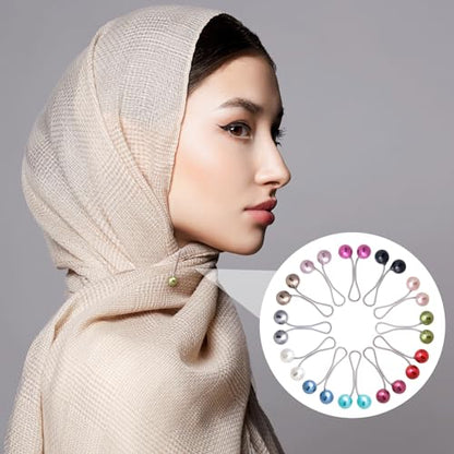 Joez Wonderful 12pcs Hijab Pins Clips for Women, 12 Colors - color: 12pcs, 12 Colors