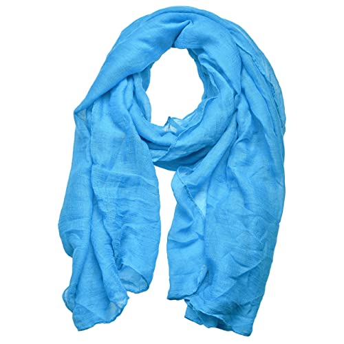 woogwin Women's Scarf Lady Light Soft Fashion Solid Shawl Wraps - color: Blue