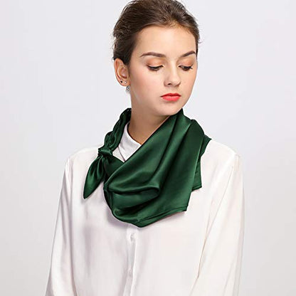 Glamorstar Satin Neck Scarf 6 Packs Square Handkerchief for Women - color: 6 Packs - Yellow, Green, Purple, Pink, Navy, Wine Red