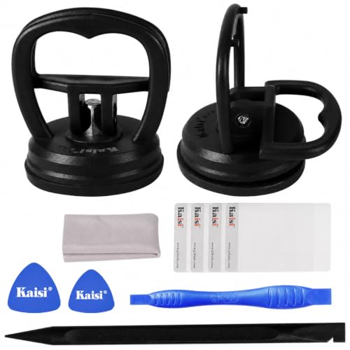 Kaisiking 11 PCS Screen Suction Cup Kit for LCD Screen Opening Repair|Black | Screen Replacement Tools for Cellphone,iPhone，iPad, iMac, MacBook, Tablet, Laptop, Etc. - color: Black